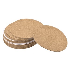 Unique Bargains Cork Durable Heat Resistant Round Coasters for Tableware - 1 of 4