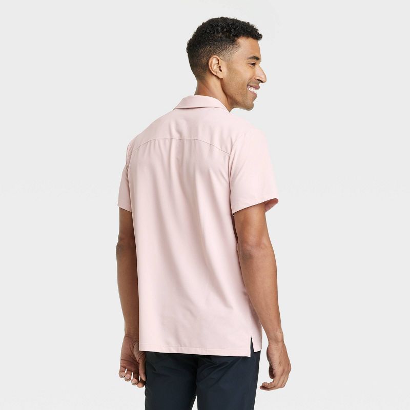 Men&#39;s Stretch Woven Polo Shirt - All In Motion&#8482;, 3 of 5