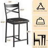 Bar Stools, Counter Height Metal Dining Chairs with Straight-line Back, Waterproof Surface Restaurant Dining Room Chairs - 2 of 4