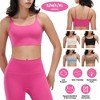 NPolar "Women’s Padded Strap Sports Bra, Square Neck Fitness Tank Top with Removable Pads for Gym & Yoga" Medium Pink - 4 of 4