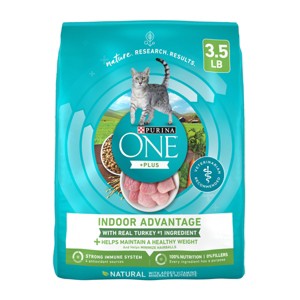 Purina ONE Indoor Advantage Natural Dry Cat Food with Turkey for Indoor Cats - 1 of 4