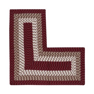 Alpine Stripe Collection 100% Polypropylene Durable & Stain Resistant Double Sided Reversible Indoor Area Utility L-Shape Rug - 1 of 4