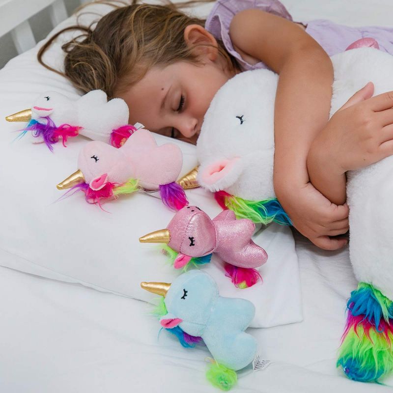 PixieCrush Plush Stuffed Unicorns Mommy Toy with 4 Babies, 3 of 5