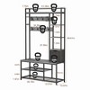 41''Coat Rack, 5-in-1 Hall Tree with Shoe Bench - 2 of 4