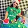 Womens Santa Claws T Shirt Funny Xmas Dino T Rex Joke Tee For Ladies - Crazy Dog Women's T Shirt - 3 of 4