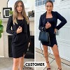EXLURA Women's Professional Business Lightweight Blazer Dress Suit Sets 2 Piece Work Office Fashion Outfits - 3 of 4