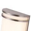 C Cattleya 1-Light Brushed Nickel Aluminum 15-Watt LED Radar Sensor Outdoor Wall Light with Acrylic Shade - 3 of 4