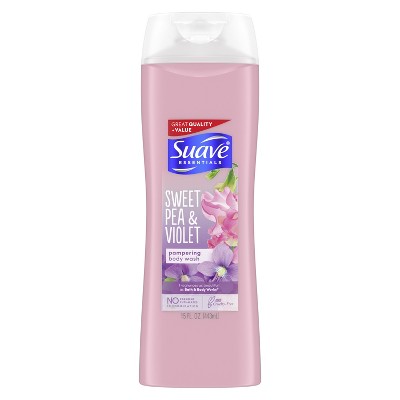 Suave Essentials Body Wash Sweet Pea and Violet, 15 oz