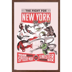Trends International Marvel: Marvel Vs - Fight For New York Framed Wall Poster Prints - 1 of 4