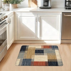 Chery Life Printed Floor Mat, Stylish Gray Wood Grain Area Rug, Non-Slip Indoor Mat For Entrance - 1 of 4