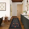 Washable Vintage Floral Living Room Rugs, Soft Large Farmhouse Bedroom Carpet, Non Slip Stain Resistant Floor Cover for Dining Room Kitchen - 4 of 4