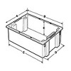 Quantum Storage Systems Stack And Nest Tote, 23-1/2"W X 19-1/2"D X 10"H, Heavy Duty, 2.00 Cu. Ft. Capacity, Gray Polypropylene - 2 of 2