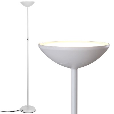 Photo 1 of Brightech SkyLite 3,000K LED High Lumen Smart Uplight Torchiere Standing Floor Lamp with Built-in Dimmer Switch, Corded, White