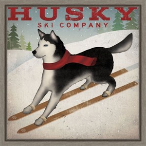 Amanti Art Husky Ski Co by Ryan Fowler Framed Canvas Wall Art - 1 of 4