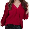 Women's Marilee Pleated Velvet Top - Jess Lea - 3 of 4