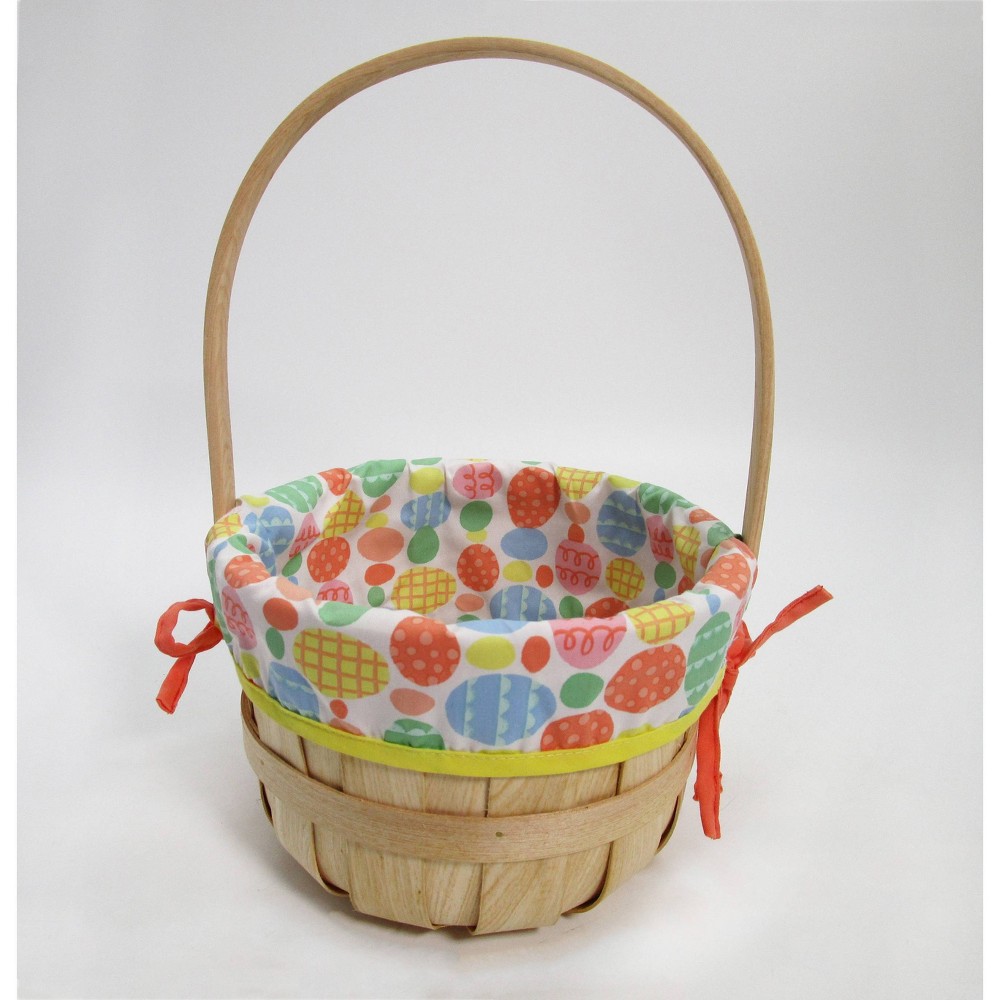 9" Chipwood with Liner Easter Decorative Basket Egg Toss - Spritz