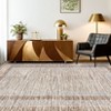 Washable Area Rugs Modern Bordered Low Pile Rugs for Living Room Contemporary Geometric Foldable Stain Resistant Carpet Neutral Rugs for Bedroom - 3 of 4