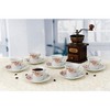 Lorren Home 2oz.Espresso Set-Service for Six Pink Floral and Butterfly Design - 3 of 4