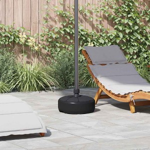 vidaXL Umbrella Base Black HDPE Plastic Standard Umbrella Base Round - 1 of 4