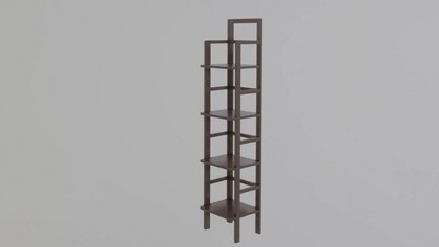 Aiden Black Wood Narrow Transitional Baker's Rack