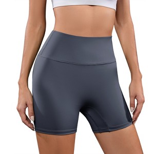 Clearlove Women’s Ruched Butt Lifting Shorts High Waisted Tummy Control Workout Shorts for Yoga Athletic Cycling - 1 of 4