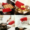 REGALWOVEN Heat Resistant Thick Cotton Lining Durable Oven Mitts Set of 2 10.6x6.7inch - 2 of 4
