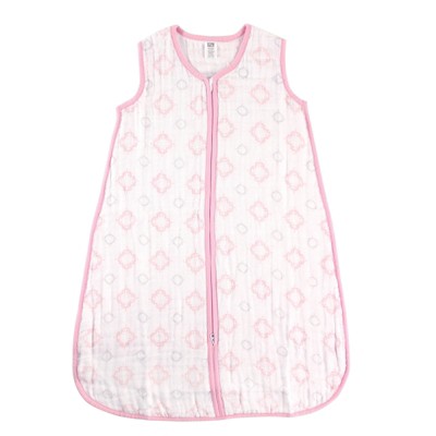 Hudson Baby Infant Girl Muslin Cotton Sleeveless Wearable Sleeping Bag ...