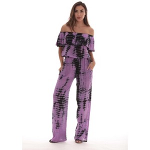 Riviera Sun Rayon Crepe Tie Dye Jumpsuit - 1 of 3