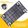 Itopfox Heavy Duty Plastic Utility Cart with Deep Shelves and Swivel Wheels - 2 Tier Service Cart for Warehouse Cleaning Safely Holds up to 550 lbs - 3 of 4