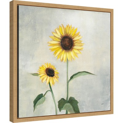 Sunny Blooms Yellow Sunflower Canvas Wall Art Print