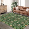 Acekool Area Rugs: Washable Non-Slip Boho Floral Carpet, Soft Low Pile Foldable Stain Resistant Rugs for Living Room, Bedroom, Home, Dining Room - 3 of 4