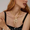 Alphabet Letter Necklace - Iced Out Pendant Jewelry for Women Men, Stylish Gift - 3 of 4