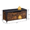 Storage Bench with Seat-100cm Shoe Bench with 2 Safety Hinges,  High-Capacity Chest for Entryway, Living Room, Bedroom, Hallway,brown - 2 of 4