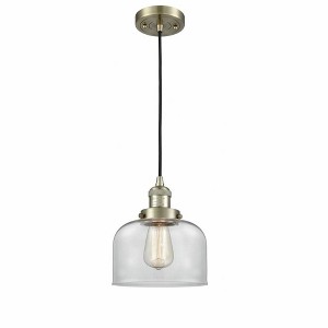 Bell - 1 Light Cord Hung Mini Pendant In Industrial Style-10 Inches Tall and 8 Inches Wide - 1 of 1
