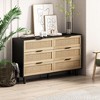 Rattan Storage Cabinet Rattan Drawer, CENGHU 6-Drawer Dresser, Clothes Storage Cabinet, for Bedroom, for Hallway, Living Room, Bedroom - 2 of 4