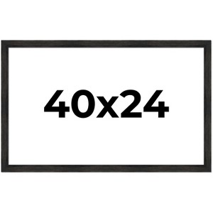 PosterPalooza | 40x24 Wide Barnwood Picture Frame, UV Acrylic, 6 Finishes - Grey, Brown, White, and Black - 1 of 4