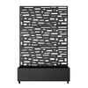 PexFix 72 in. x 47 in. Outdoor Metal Trellis with Planter Box in Street Pattern in Black - 3 of 4