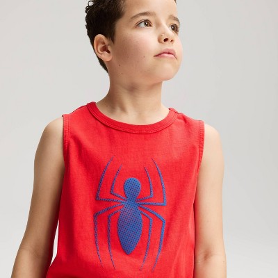 Cat & Jack Boys' Spider-Man Oversized Graphic Tank Top - Cat & Jack™ Red S — фото 2