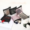 Unique Bargains Heart Shape Print Mesh Makeup Bag Black Beige Pink 6 Pcs - 4 of 4