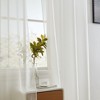 HLC.ME Semi Sheer Voile Light Filtering Transparent Window Curtain Grommet Panels - Set of 2 - 2 of 4