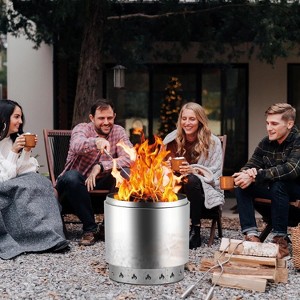 Fire Pit Stand, Fire Pit, Stainless Steel Heavy Duty Fire Pit Accessory, Outdoor Fireplace Tools, Fireplace Stand for Camping Fire Pits for Bonfire - 1 of 4