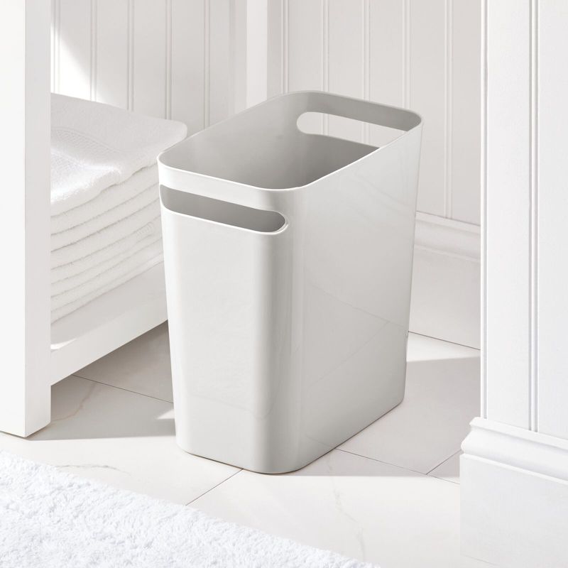 mDesign Plastic Slim Large 2.5 Gallon Trash Can Wastebasket, 2 of 6