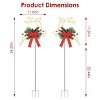 2Pcs Christmas Lighted Reindeer Decoration LED Pathway Stake Lights Battery Powered for Outdoor Garden Lawn Porch Front Door Patio Holiday Decor - 3 of 4