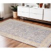 Gray Yellow And Lavender Floral Area Rug - 2 of 4