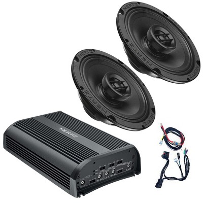 Hertz HSP1 Plug and Play Front Speaker Kit includes: SP4.900 amp SX 165 NEO Coax Speakers and HTHP14 T-Power Harness