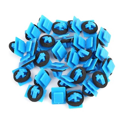 Unique Bargains 30pcs Rivet Blue Bumper Mudguard Fastener Clip for Hyundai 87756-1F000 0.75"x0.55"