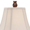 Regency Hill Thornewood 35 1/2" Tall Large Traditional End Table Lamp Brown Single Beige Shade Console Living Room Bedroom Bedside Nightstand House - 3 of 4