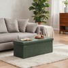 LEDREM 43" Storage Ottoman Bench, Ottoman with Storage, Leather Storage Bench, Hold up to 660lb for Living Room - 4 of 4
