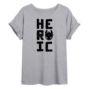 Women's - How to Train Your Dragon - Heroic Oversized Graphic T-Shirt - 1 of 4