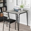 Dining Table for 2, Small Table and Chairs Set of 2, Square Dinette Set for 2 - 4 of 4